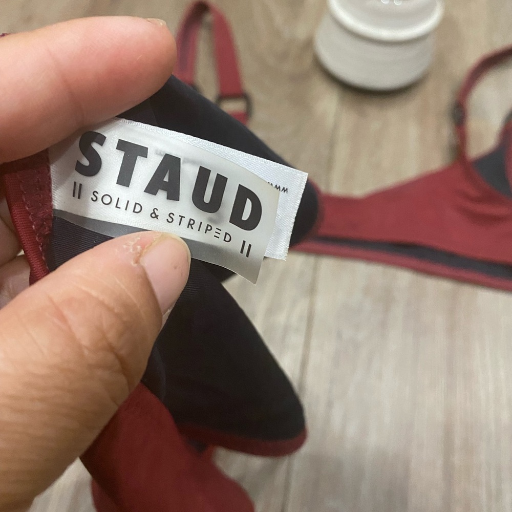 Staud X Solid Striped Romy Bikini - image 4